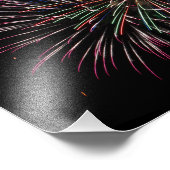 Mehrfarbiges Feuerwerk Fotodruck (Ecke)
