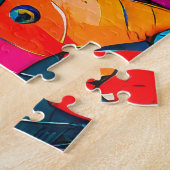 mehrfarbiges Fischmuster Puzzle (Seite)