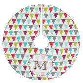 Mehrfarbiges Flag Monogram, Initial Tree Skirt Polyester Weihnachtsbaumdecke (Vorderseite)