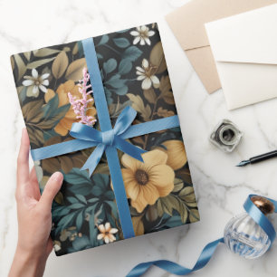 mehrfarbiges, florales Wiederholmuster Geschenkpapier