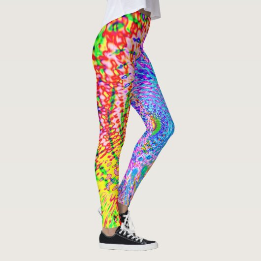 Mehrfarbiges Fraktal Leggings (Rechts)