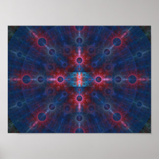 Mehrfarbiges Fraktal Wall Art Poster