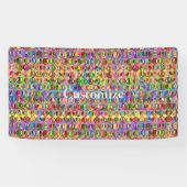 mehrfarbiges Friedenssymbolmuster Banner (Horizontal)