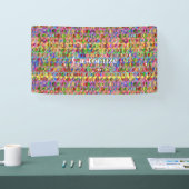 mehrfarbiges Friedenssymbolmuster Banner (Messe)