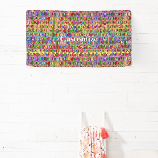 mehrfarbiges Friedenssymbolmuster Banner (InSitu)