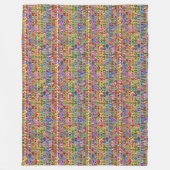 mehrfarbiges Friedenssymbolmuster Fleecedecke (Vorderseite)