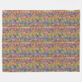 mehrfarbiges Friedenssymbolmuster Fleecedecke (Vorderseite (Horizontal))