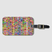mehrfarbiges Friedenssymbolmuster Gepäckanhänger (Vorderseite (Horizontal))