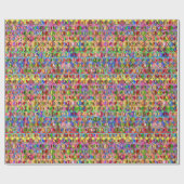 mehrfarbiges Friedenssymbolmuster Geschenkpapier (Flach)