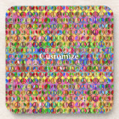 mehrfarbiges Friedenssymbolmuster Getränkeuntersetzer (Vorderseite)