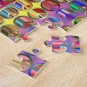 mehrfarbiges Friedenssymbolmuster Puzzle (Seite)