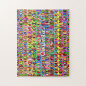 mehrfarbiges Friedenssymbolmuster Puzzle (Vertikal)