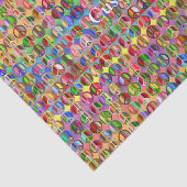 mehrfarbiges Friedenssymbolmuster Seidenpapier (Ausschnitt)