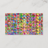 mehrfarbiges Friedenssymbolmuster Visitenkarte (Rückseite)