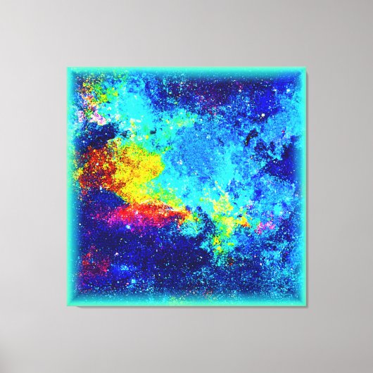 Mehrfarbiges Galaxiedesign. Jetzt kaufen Leinwanddruck (Vorderseite)