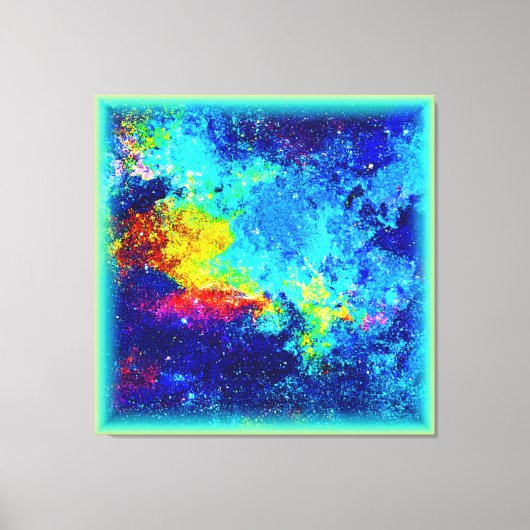 Mehrfarbiges Galaxiedesign. Jetzt kaufen Leinwanddruck (Vorderseite)