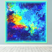 Mehrfarbiges Galaxiedesign. Jetzt kaufen Leinwanddruck (Insitu (Holzboden))