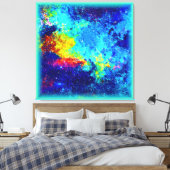 Mehrfarbiges Galaxiedesign. Jetzt kaufen Leinwanddruck (Insitu (Schlafzimmer))