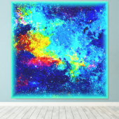 Mehrfarbiges Galaxiedesign. Jetzt kaufen Leinwanddruck (Insitu (Holzboden))