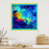 Mehrfarbiges Galaxiedesign. Jetzt kaufen Poster (Küche)