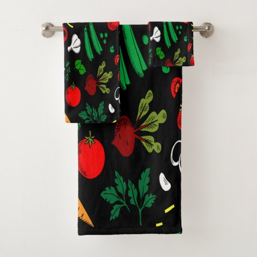 Mehrfarbiges Gemüse Design Badetuch Set (Insitu)