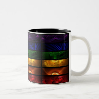 Mehrfarbiges gemustertes zweifarbige tasse