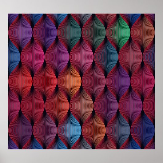 mehrfarbiges geometrisches Drucken Poster (Vorne)