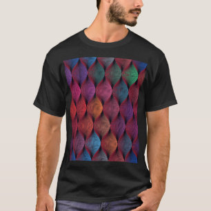 mehrfarbiges geometrisches Drucken T-Shirt