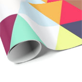 Mehrfarbiges geometrisches Muster Geschenkpapier (Rolleneckpunkt)