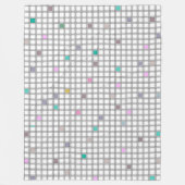 mehrfarbiges geometrisches Prüfmuster Fleecedecke (Vorderseite)