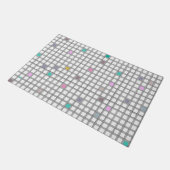 mehrfarbiges geometrisches Prüfmuster Fußmatte (Schrägansicht)