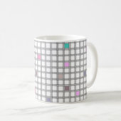 mehrfarbiges geometrisches Prüfmuster Kaffeetasse (VorderseiteRechts)