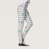 mehrfarbiges geometrisches Prüfmuster Leggings (Rechts)