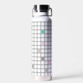 mehrfarbiges geometrisches Prüfmuster Trinkflasche (Rückseite)