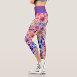 mehrfarbiges geometrisches Yoga Capris von Joya Ev