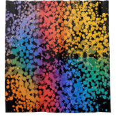 mehrfarbiges gepunktetes Design Duschvorhang (Vorderseite)