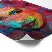 mehrfarbiges Gesicht Poster (Ecke)