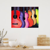 mehrfarbiges Gitarrenposter von Loni Poster (Küche)