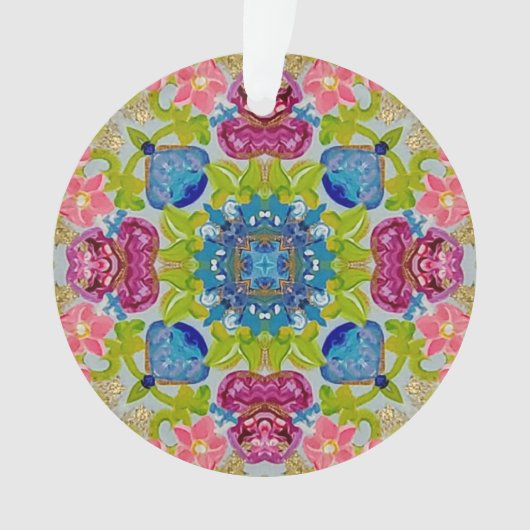 Mehrfarbiges Glas - Acryldekor Ornament (Vorderseite)