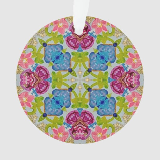 Mehrfarbiges Glas - Acryldekor Ornament (Vorderseite)