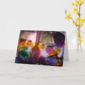 Mehrfarbiges Glas Karte (Gelbe Blume)