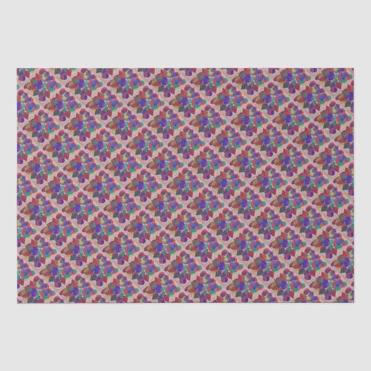 Mehrfarbiges Glaskunstdesign Seidenpapier (Vorderseite)