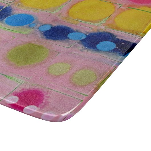 mehrfarbiges Glasspanbrett Schneidebrett (Ecke)