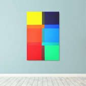 Mehrfarbiges goeometrisches Netz Moderne Abstrakte Leinwanddruck (Insitu (Holzboden))