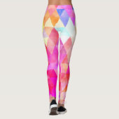 Mehrfarbiges hellrosa gemustert leggings (Rückseite)