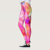 Mehrfarbiges hellrosa gemustert leggings (Links)