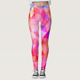 Mehrfarbiges hellrosa gemustert leggings