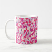 Mehrfarbiges Herz Confetti2 Kaffeetasse (Links)