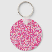 Mehrfarbiges Herz Confetti2 Schlüsselanhänger (Vorderseite)