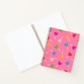 Mehrfarbiges Herz Lollipops SpiralNotebook Notizblock (Innenseite)